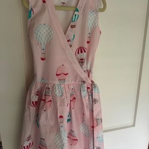 LIVLY wrap dress with hot air balloons. Size 8.